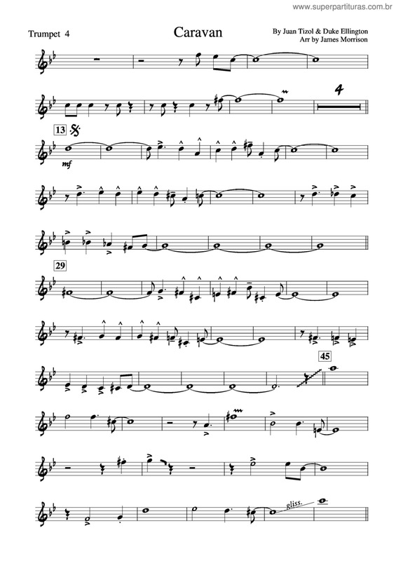 Partitura da música Caravan v.15