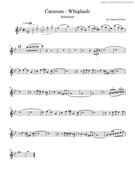 Partitura da música Caravan v.16