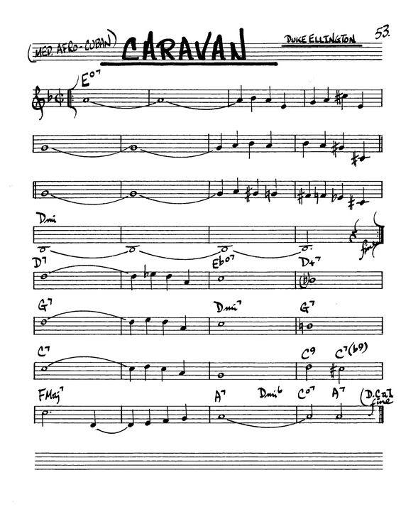 Partitura da música Caravan v.5