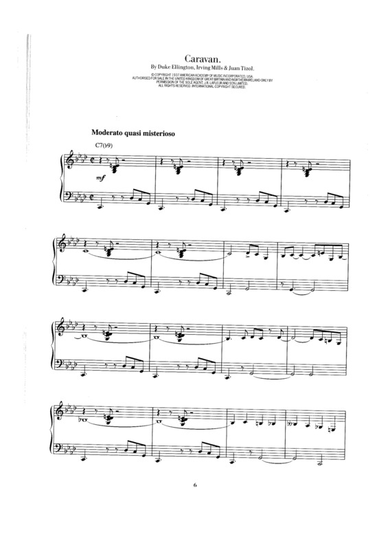 Partitura da música Caravan v.6