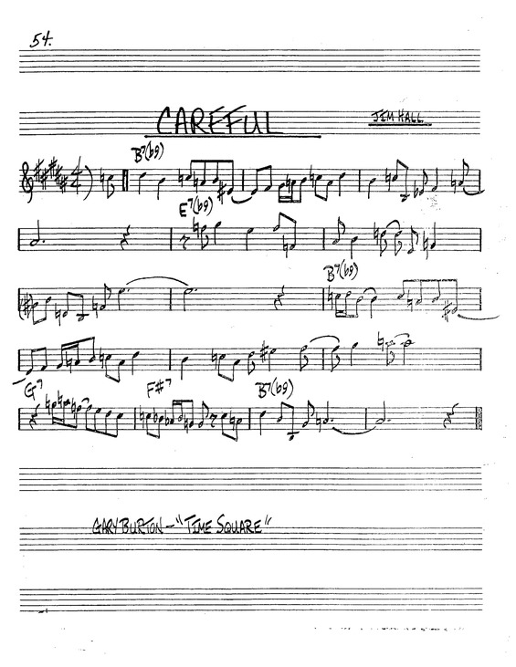 Partitura da música Careful v.2