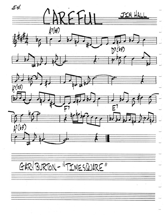 Partitura da música Careful v.4