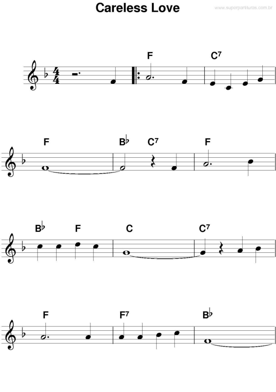 Partitura da música Careless Love