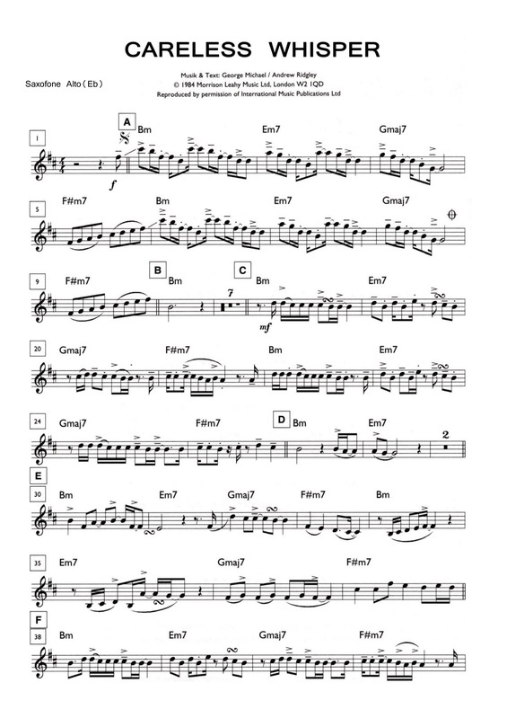 Partitura da música Careless Whisper v.7