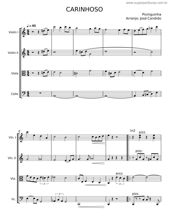 Partitura da música Carinhoso – Pixinghinha v.4