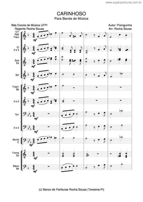 Partitura da música Carinhoso v.14