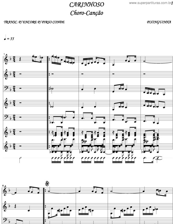 Partitura da música Carinhoso v.19