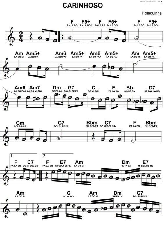 Partitura da música Carinhoso v.32