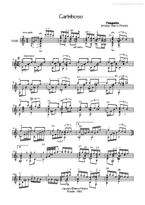 Partitura da música Carinhoso v.4