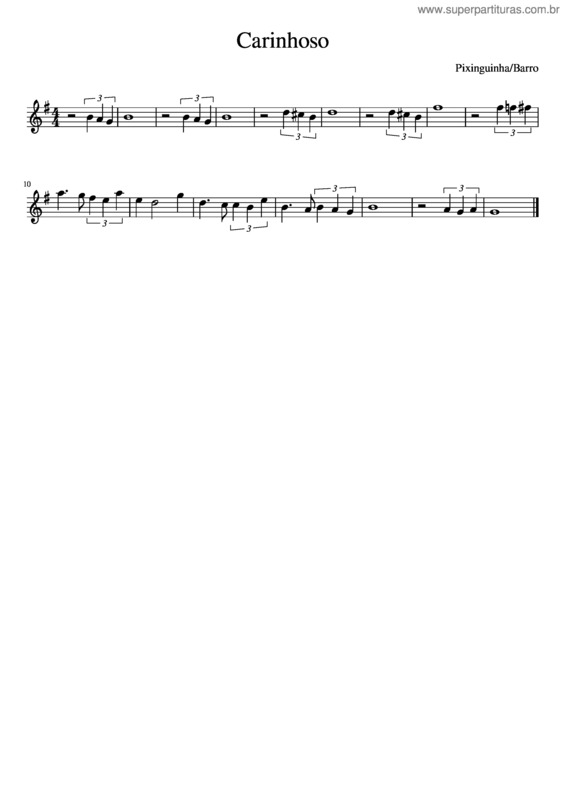 Partitura da música Carinhoso v.42