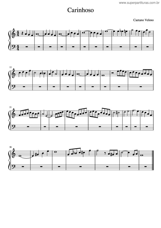 Partitura da música Carinhoso v.47