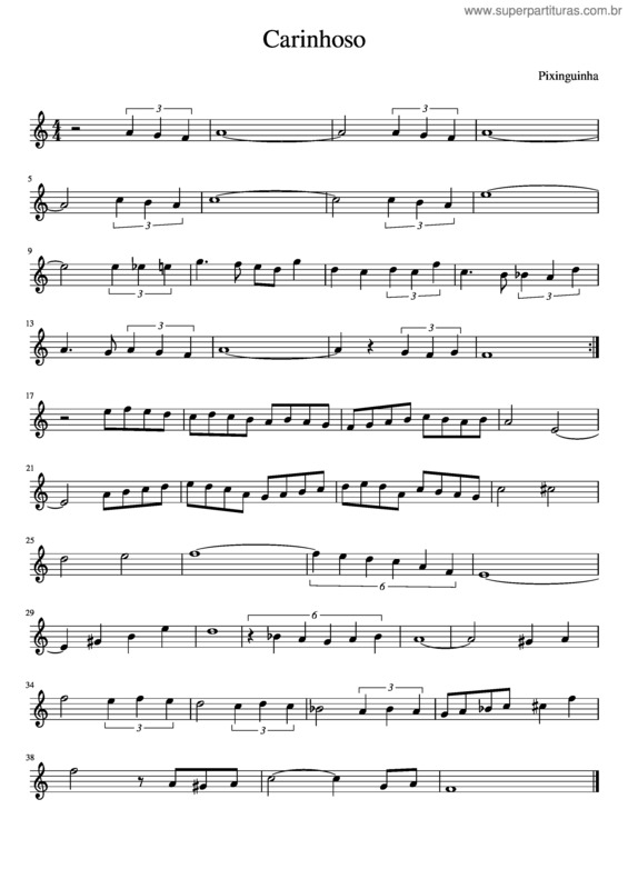 Partitura da música Carinhoso v.48