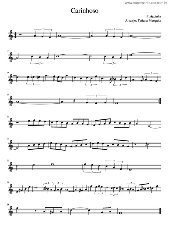 Partitura da música Carinhoso v.51