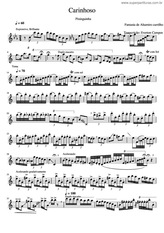 Partitura da música Carinhoso v.53