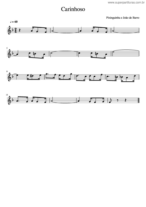 Partitura da música Carinhoso v.56