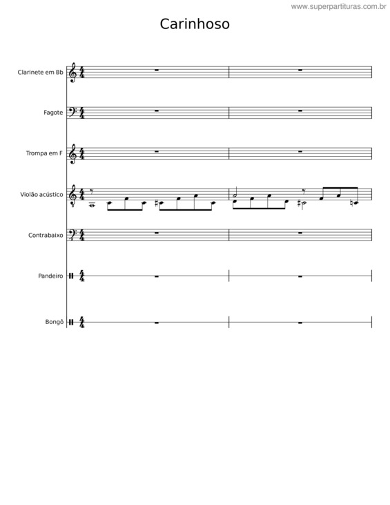 Partitura da música Carinhoso v.58