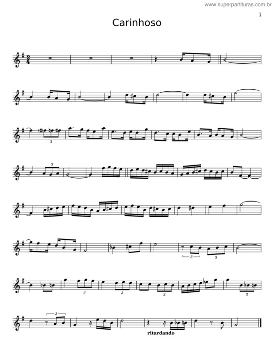 Partitura da música Carinhoso v.59