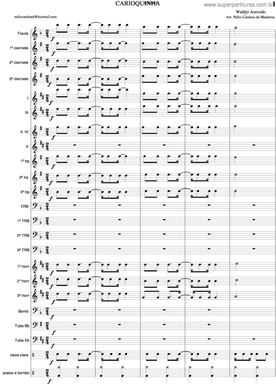 Partitura da música Carioquinha v.5