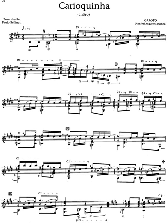 Partitura da música Carioquinha v.6