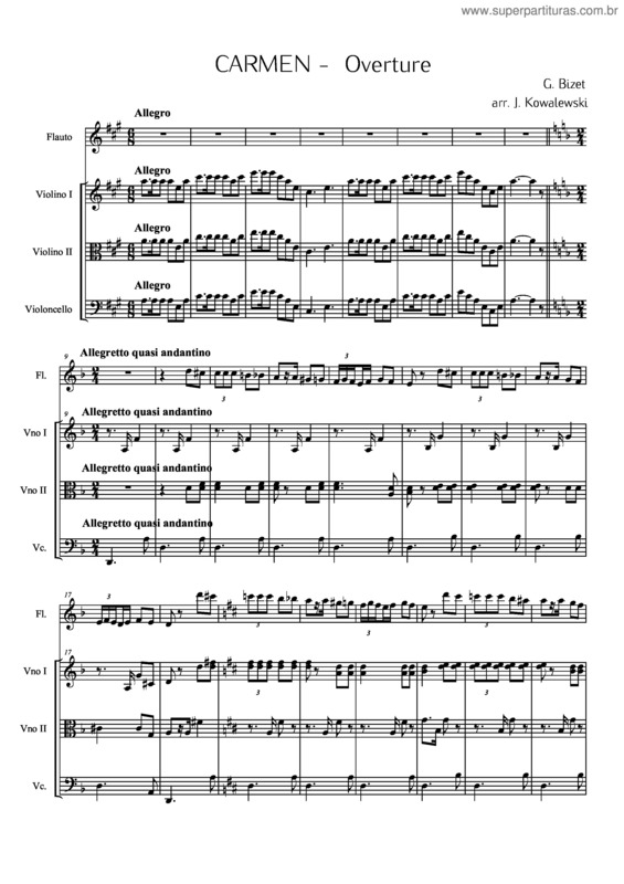 Partitura da música Carmen v.7