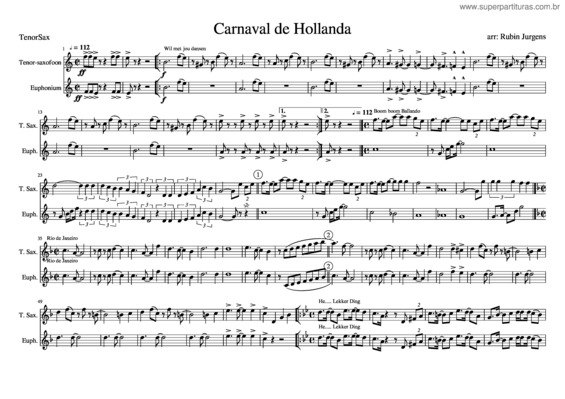 Partitura da música Carnaval De Hollanda