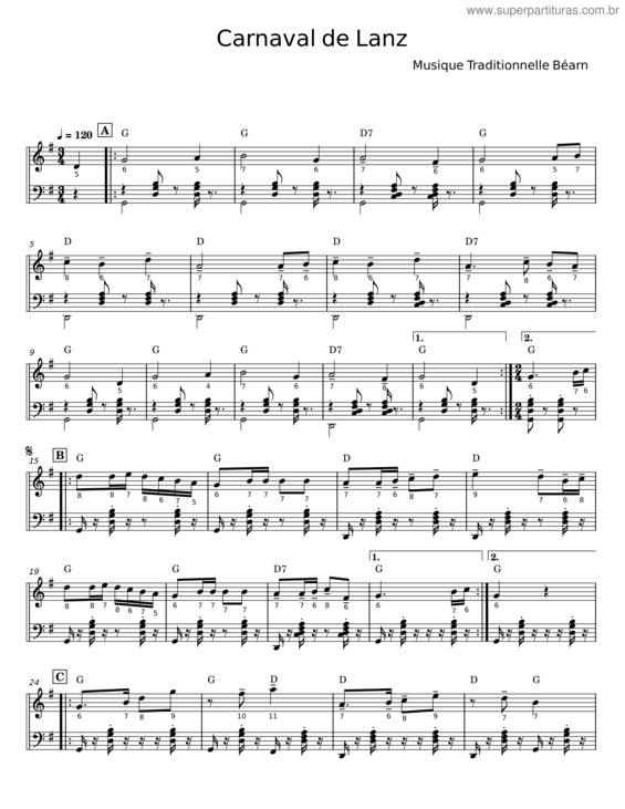 Partitura da música Carnaval De Lanz v.2