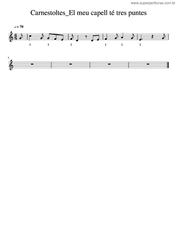 Partitura da música Carnestoltes_El Meu Capell Té Tres Puntes