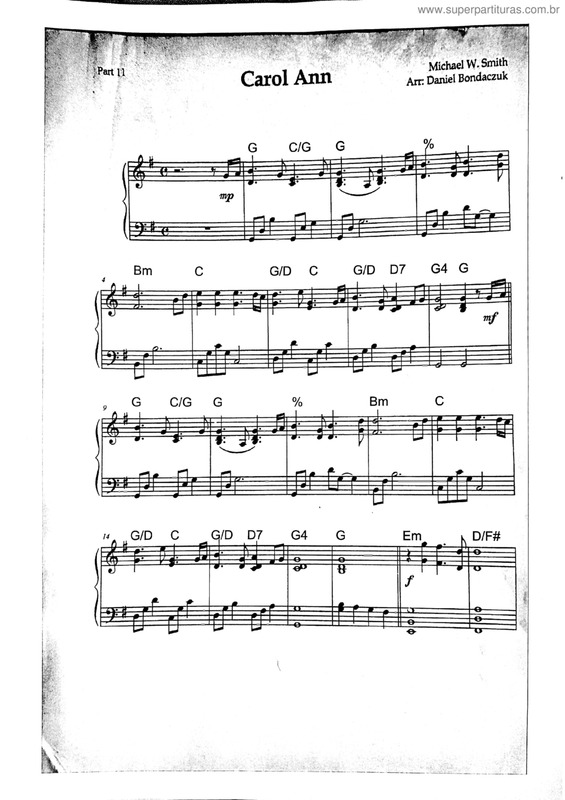Partitura da música Carol Ann v.2