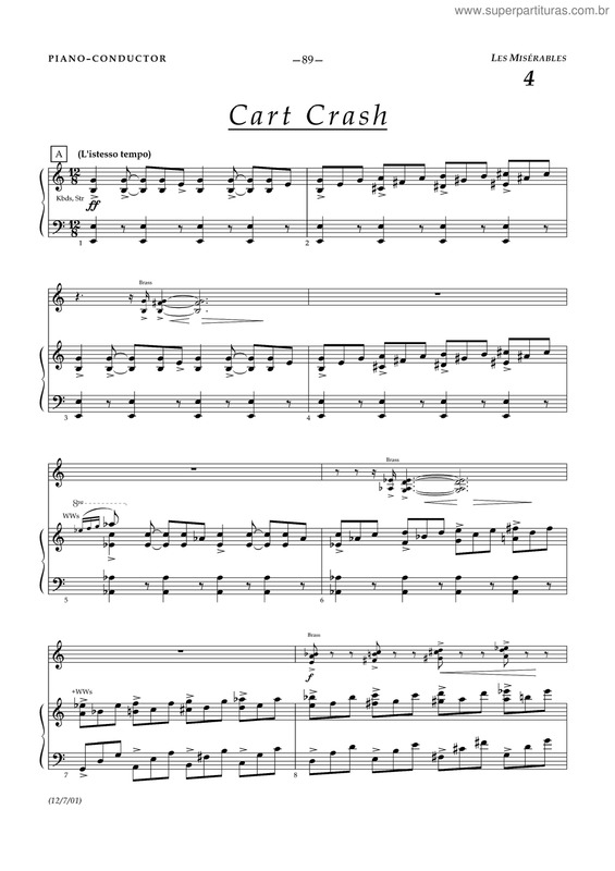 Partitura da música Cart crash