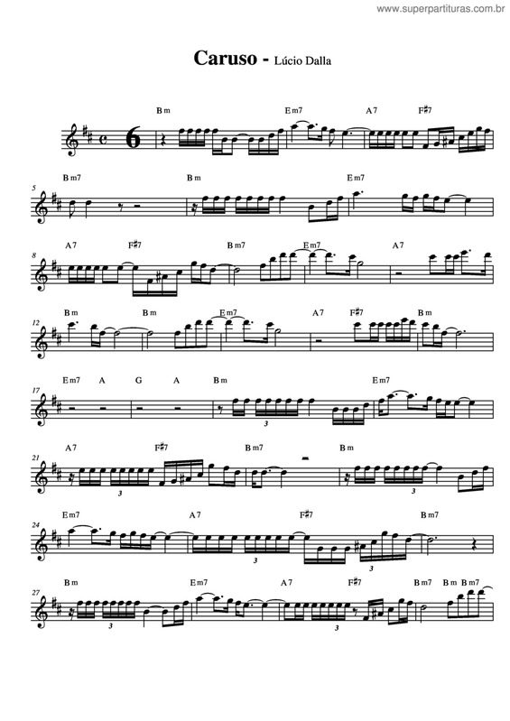 Partitura da música Caruso v.10