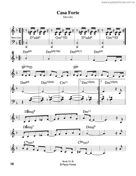 Partitura da música Casa Forte v.2