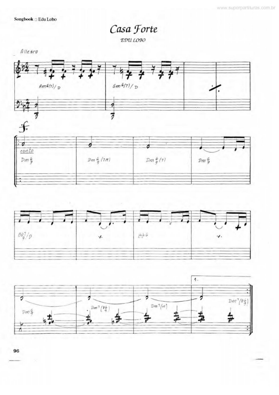 Partitura da música Casa Forte