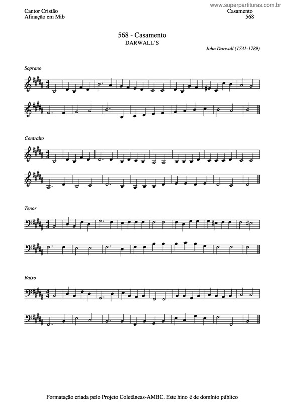 Partitura da música Casamento v.4