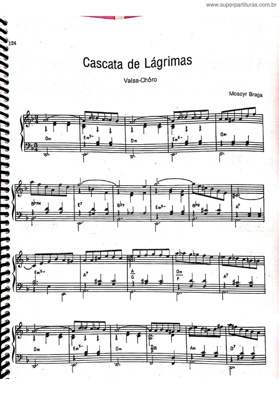 Partitura da música Cascata De Lágrimas v.6