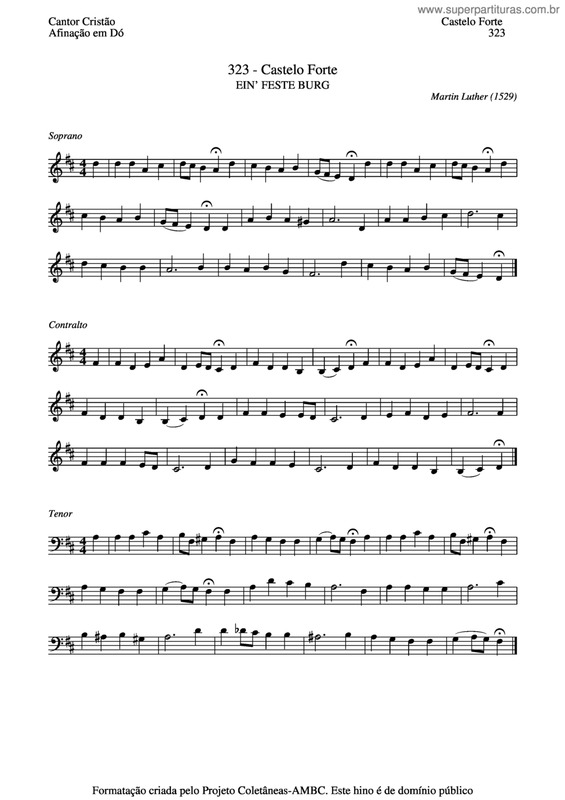 Partitura da música Castelo Forte v.7