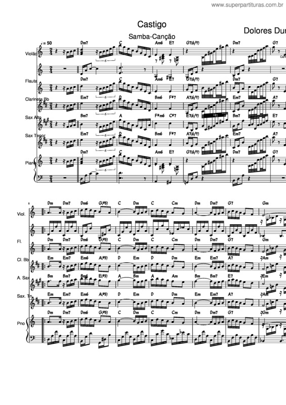Partitura da música Castigo v.14