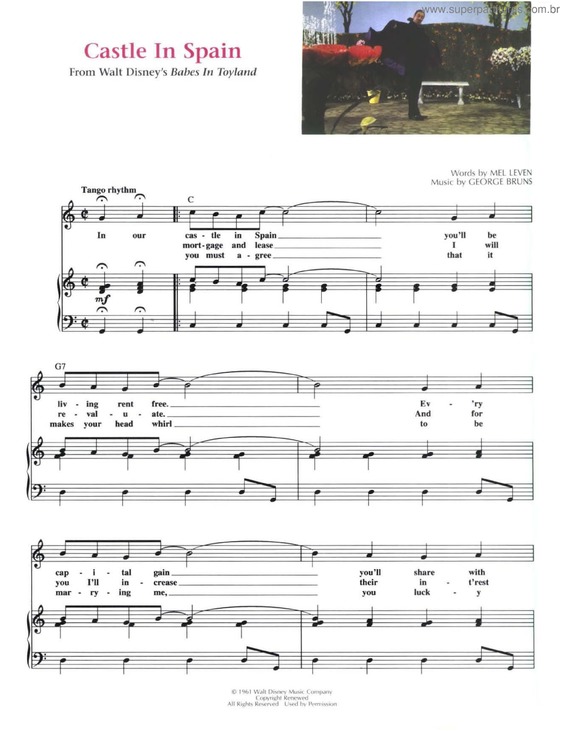 Partitura da música Castle In Spain