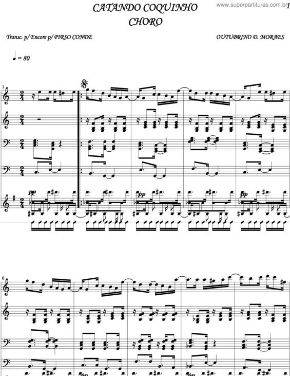 Partitura da música Catando Coquinho v.3