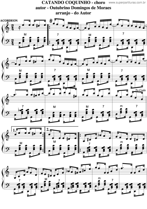 Partitura da música Catando Coquinho v.4