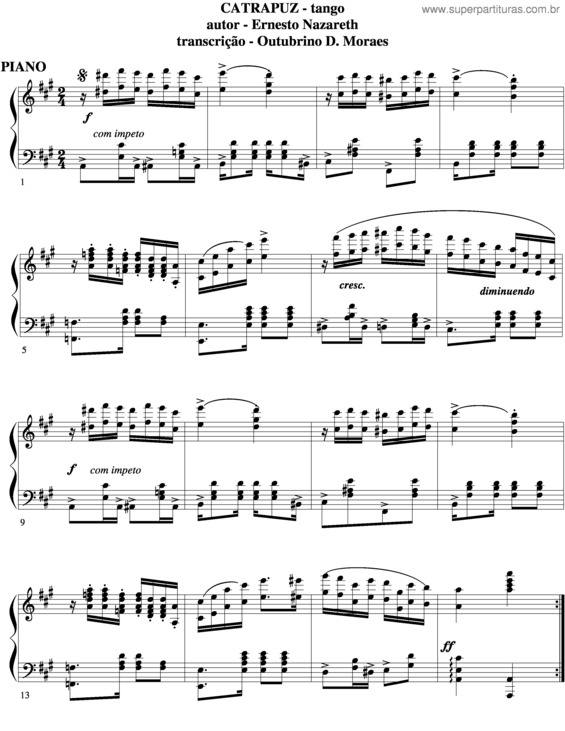 Partitura da música Catapuz