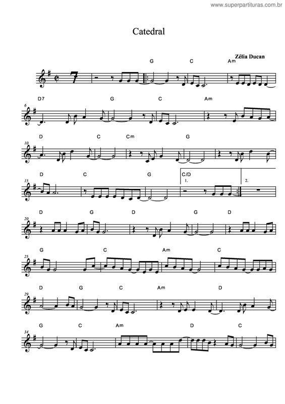 Partitura da música Catedral v.9