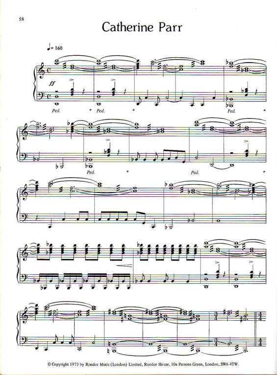 Partitura da música Catherine Parr