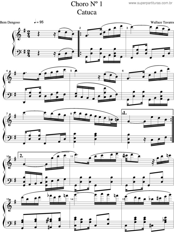 Partitura da música Catuca