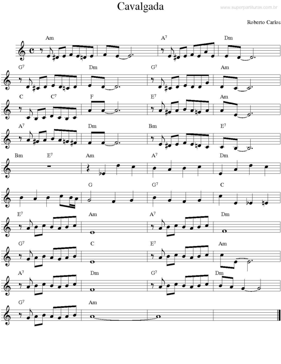 Partitura da música Cavalgada