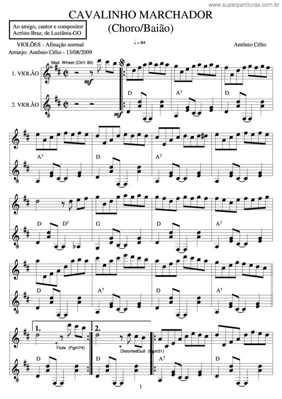 Partitura da música Cavalinho Marchadorn