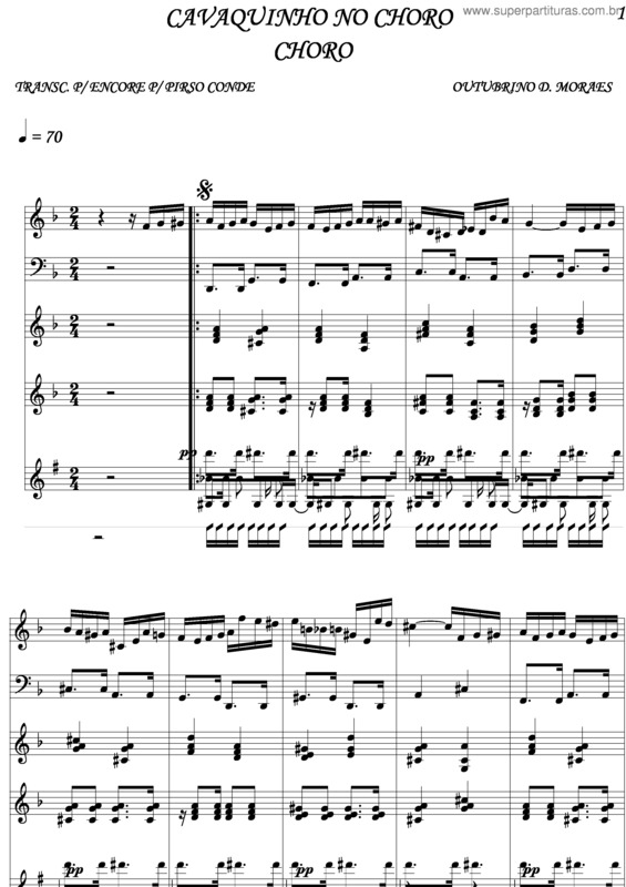 Partitura da música Cavaquinho No Choro v.2