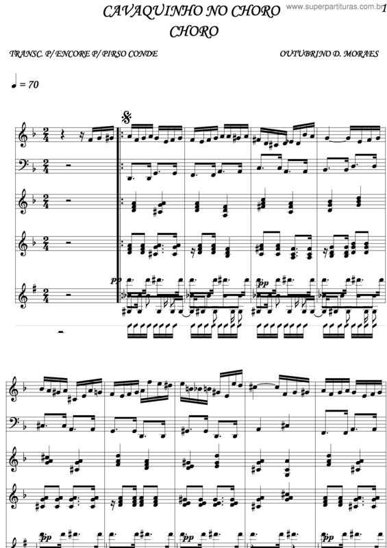 Partitura da música Cavaquinho No Choro v.2