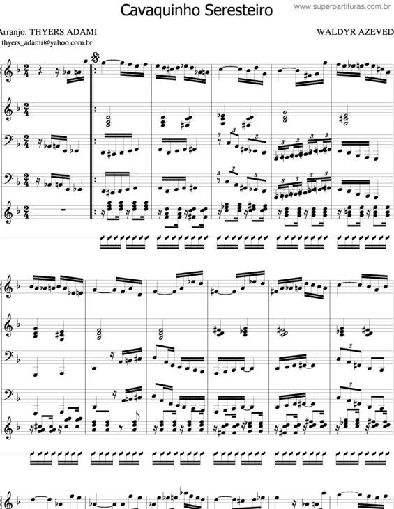 Partitura da música Cavaquinho Seresteiro v.2
