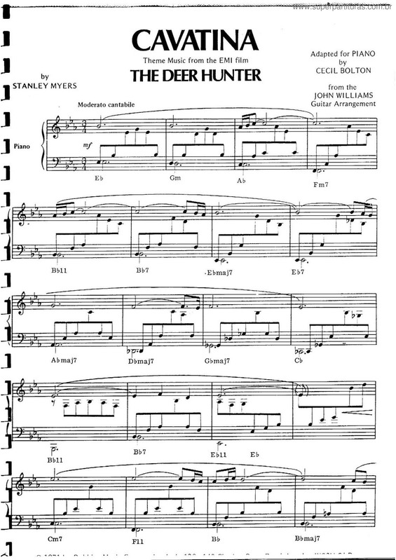 Partitura da música Cavatina v.5