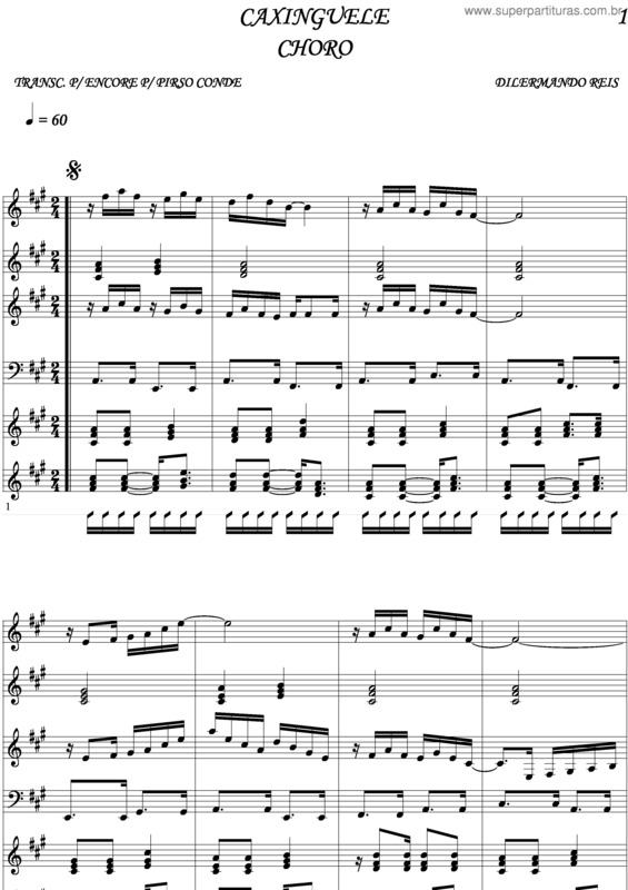 Partitura da música Caxinguelê v.5